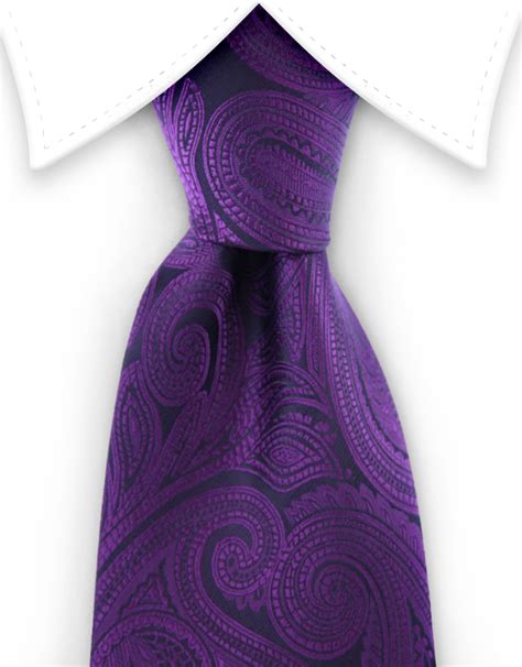 Dark Purple & Black Paisley Tie – GentlemanJoe