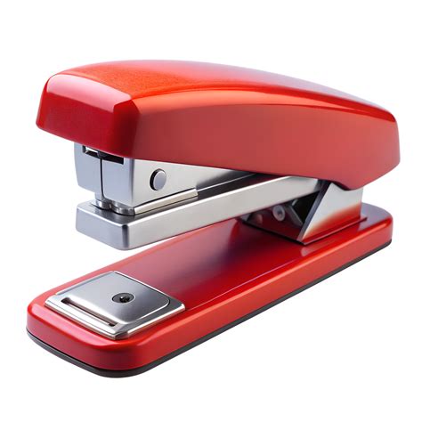 Red Stapler With Silver Mechanism Cut Out Transparent 49099481 Png