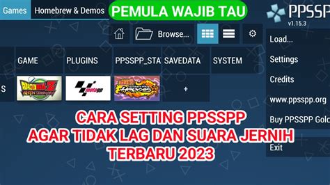 Cara Setting Ppsspp Agar Tidak Lag Dan Suara Jernih Terbaru Youtube