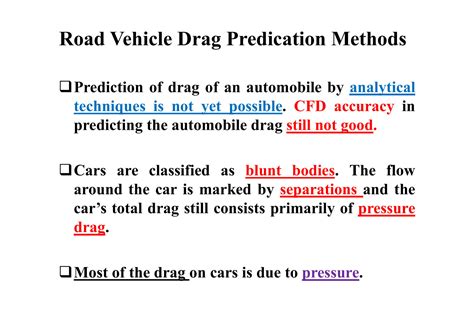 Solution Aerodynamic Drag Of Passenger Cars Part I Studypool