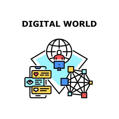 Digital World Icon Vector Illustration 9795215 Vector Art At Vecteezy