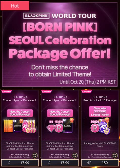 Blackpink World Tour [born Pink] Seoul Celebration Package Offers 10 13 10 20 2pm Kst R