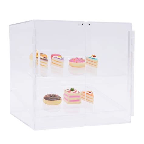 2 Trays Acrylic Self Serve Cupcake Display Clear Pastry Donut Display