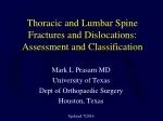 Ppt Thoracic And Lumbar Spine Special Tests And Pathologies