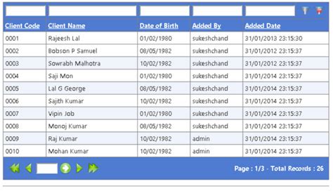 Multi Column Filter Gridview With Effective Paging Searchable Gridview