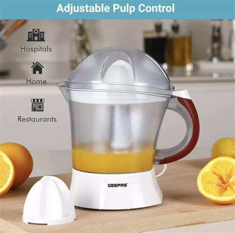 Geepas Electric Citrus Squeezer Juicer Machine Juice Press Lemon