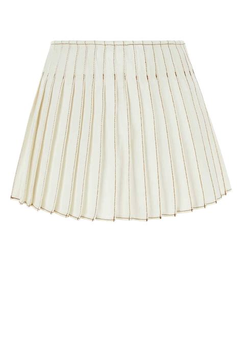 AMI White cotton mini skirt | Grailed