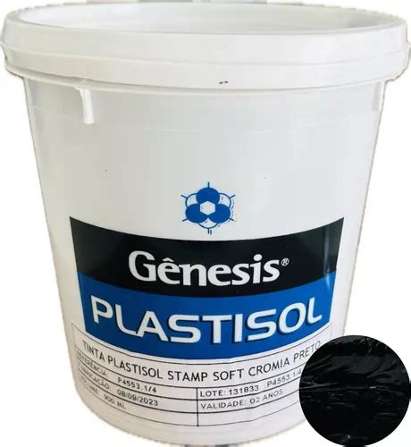 Tinta Plastisol Stamp Soft Cromia Preto 900ml Genesis Parcelamento