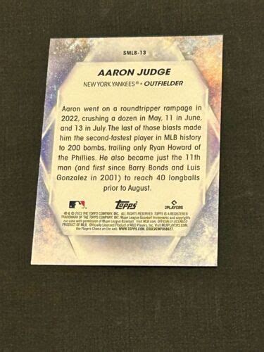 2023 Topps Series 1 Stars Of MLB SMLB 13 Aaron Judge For Sale Online