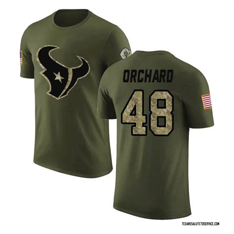 Youth Nate Orchard Houston Texans Legend Olive Salute To Service T Shirt