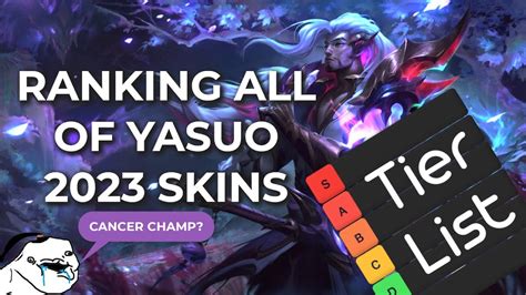 Ranking Every Yasuo The Cancer Skin In League Of Legends