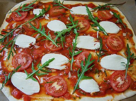 Pizza Tomate Rucola Von Sandybeach Chefkoch De