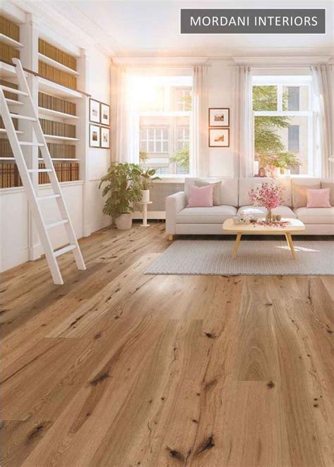 Bourbon Oak Natural Light Engineered Wooden Flooring For Livingrooms