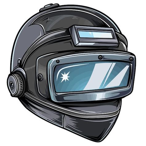 Premium Vector Vector Cartoon Welding Helmet Isolated White Background