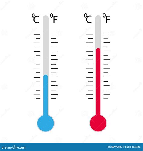 Celsius And Fahrenheit Thermometers Stock Illustration Illustration Of Folded Book 237970087