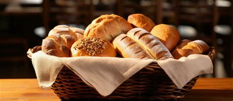 Various bread types in the restaurant s interior basket 27898492 Stock ...