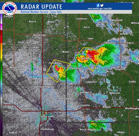 NWS Sioux Falls on Twitter: "A pair of severe storms with a history of ...