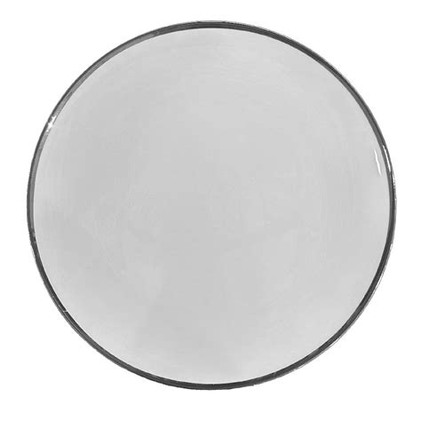 White Silver Rim Charger Plate The Lounge