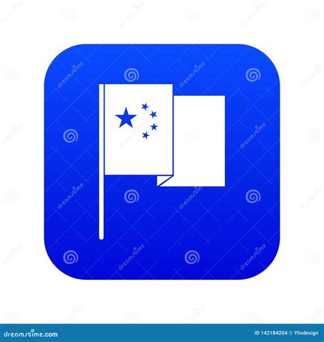 China Flag Icon Digital Blue Stock Vector - Illustration of asian ...