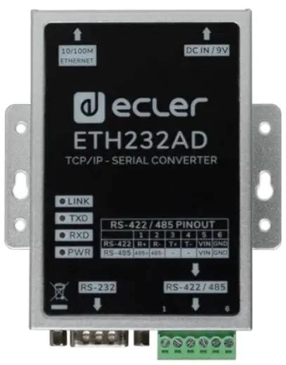 Ecler ETH232AD TCP IP Serial Converter User Manual