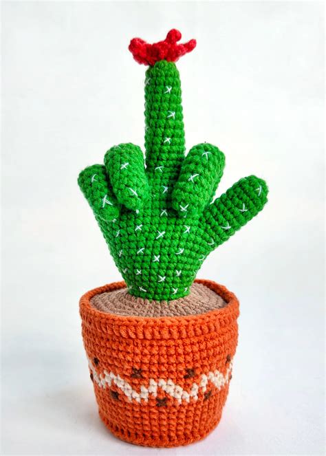 Cactus Hand Crochet Pattern Amigurumi Cactus Pdf English Etsy