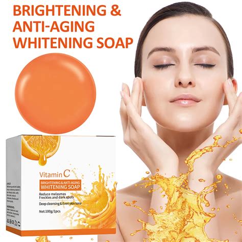 100g Vitamin C Whitening Soap Skin Brightening Anti Aging Deep