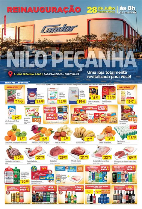 IMPERDÍVEL Ofertas de Reinauguração do Condor Nilo Peçanha válidas de