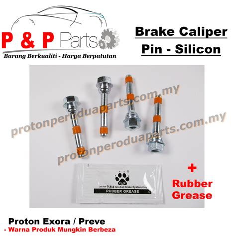 Caliper Pin Disc Brake Silicon Bush Grease Proton Exora Preve