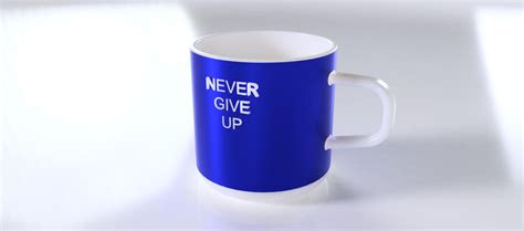 Stl File Never Give Up Cup・3d Print Design To Download・cults