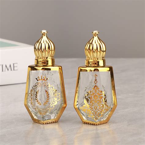 Luxury Roller Gold Glass Essential Oil Bottle Attar Perfume Oud Oil