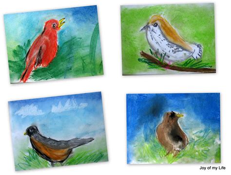 kids drawings  birds