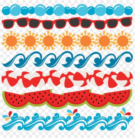 Summer Borders Clip Art Free