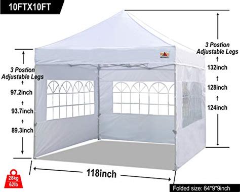 Buy Abccanopy X Ez Pop Up Canopy Tent With Church Window Sidewalls