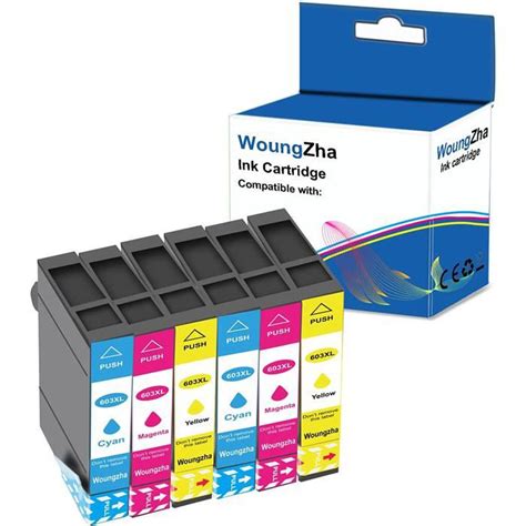 WOUNGZHA 6x 603XL Cartouche D Encre Pour Epson 603 XL Compatible Avec