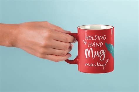 Hand Holding Psd Mug Mockup Psd Mock Up Templates Pixeden