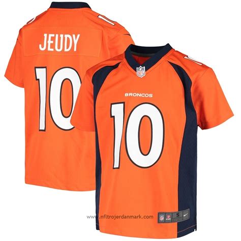 Børn Denver Broncos NFL Trøje Jerry Jeudy Orange Game nfl trøje