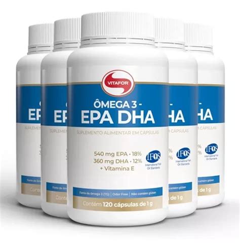 Suplemento en cápsulas Vitafor Vitaminas Ômega 3 EPA DHA en pote 120 un