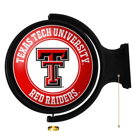 Texas Tech Red Raiders Raider Red Original Round Rotating Lighted Wall Sign The Fan Brand