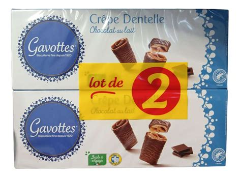 Lot de 2 Crêpes dentelles au chocolat au lait Gavottes 2 x 90 g La