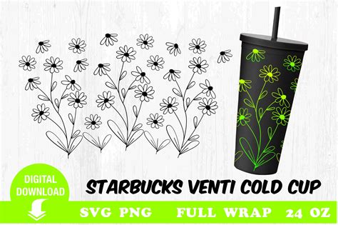 Tumbler Svg Wildflowers Flower Svg Graphic By Oksismg · Creative Fabrica