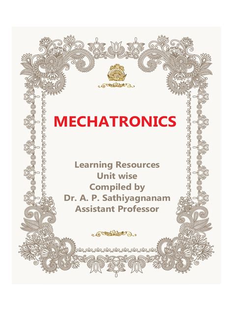 mechatronics learning resources unit wise compiled  dr  p