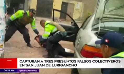 San Juan De Lurigancho Pnp Captur A Presuntos Falsos Colectiveros