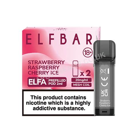 Elf Bar ELFA Strawberry Raspberry Cherry Ice Prefilled Pods 4 99