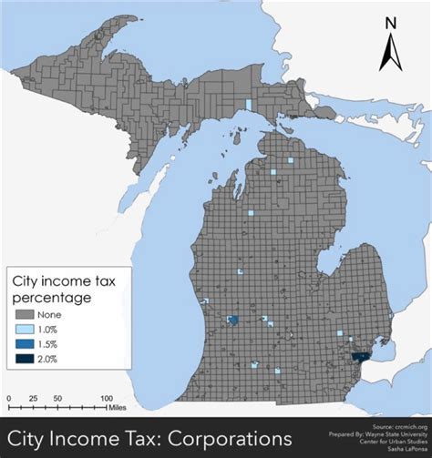 A Look At Michigans Local Income Taxes Drawing Detroit