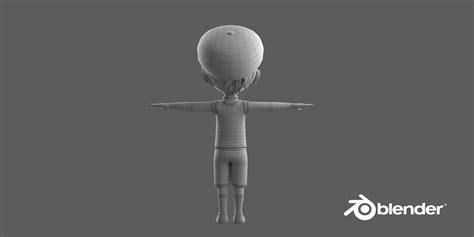 Cartoon Boy 3d Model Superhive Formerly Blender Market