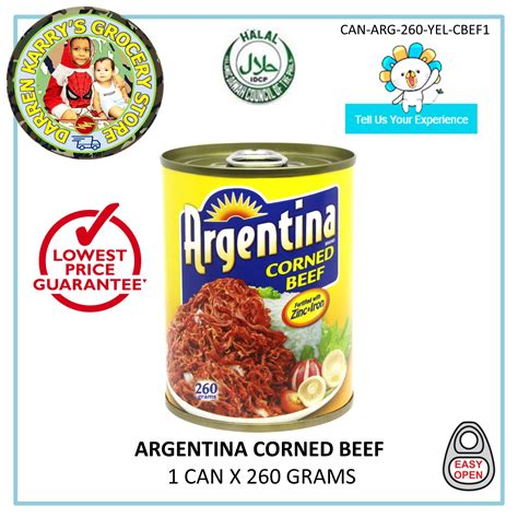 Argentina Corned Beef 260 Grams X 1 Can Yellow Halal Food Essentials