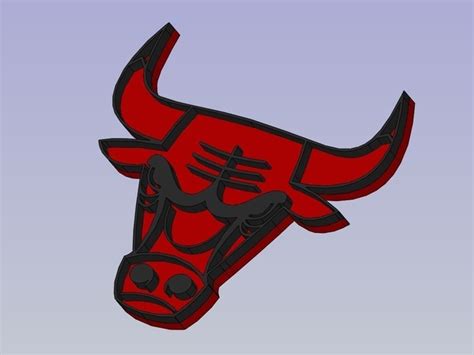 3D Printed Chicago Bulls Logo by theGHIZmo | Pinshape