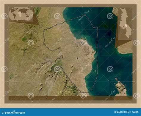 Salima, Malawi. Low-res Satellite. Capital Stock Photo - Image of outline, science: 260130736