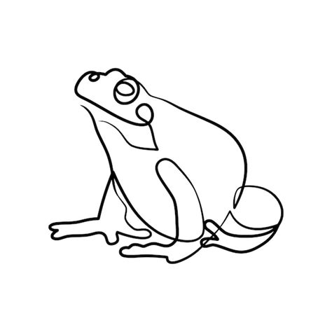 Premium Vector Frog Continuous One Line Art Drawing