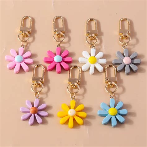 Mode Bunte Blume Charms Schl Ssel Bund F R Frauen M Nner Auto Schl Ssel